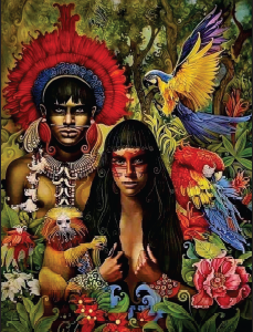 Canga Índios na Floresta