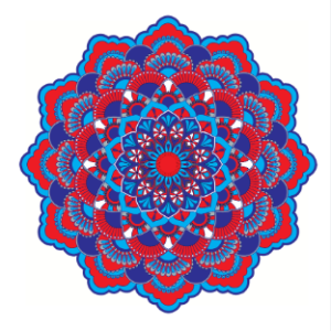 Tapete Vermelho Azul